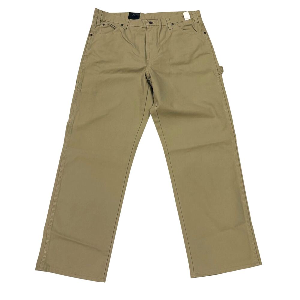Dickies Duck Jeans Mens 36x32 Beige Carpenter Canvas Pants Relaxed Fit Workwear